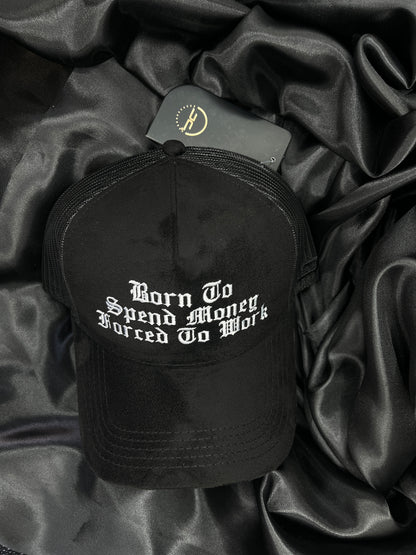 JC HATS SPEND MONEY  BLACK MESH