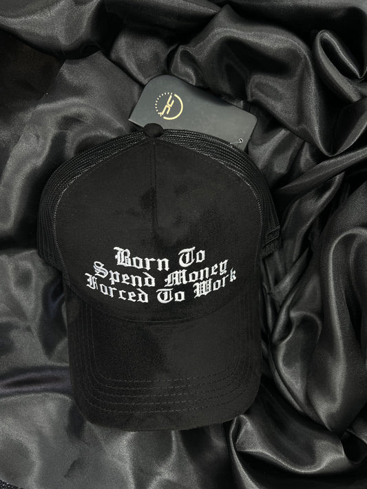 JC HATS SPEND MONEY  BLACK MESH
